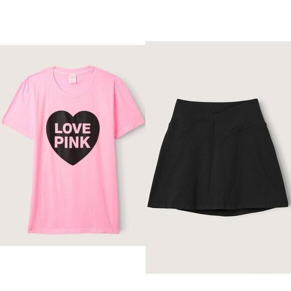 Victoria's Secret PINK Shirt and Crossover Skirt set - Picture 2 of 2